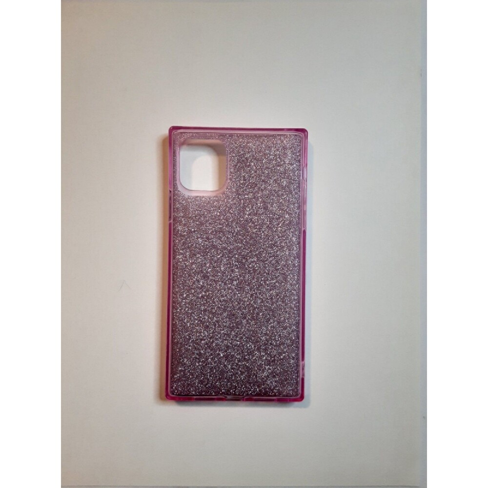 Square Glitter iPhone 11 Pink Case - Picture 2 of 5